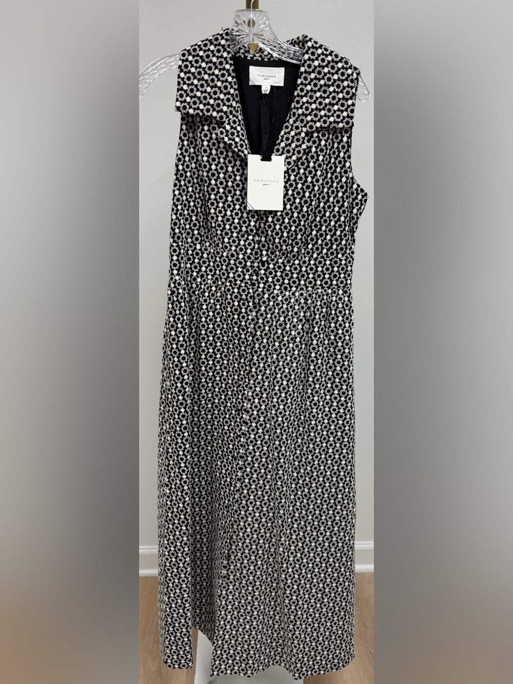 Pomander Place Black and White Floral A-Line